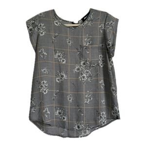 Alice Blue Black and White Floral Blouse, size Large